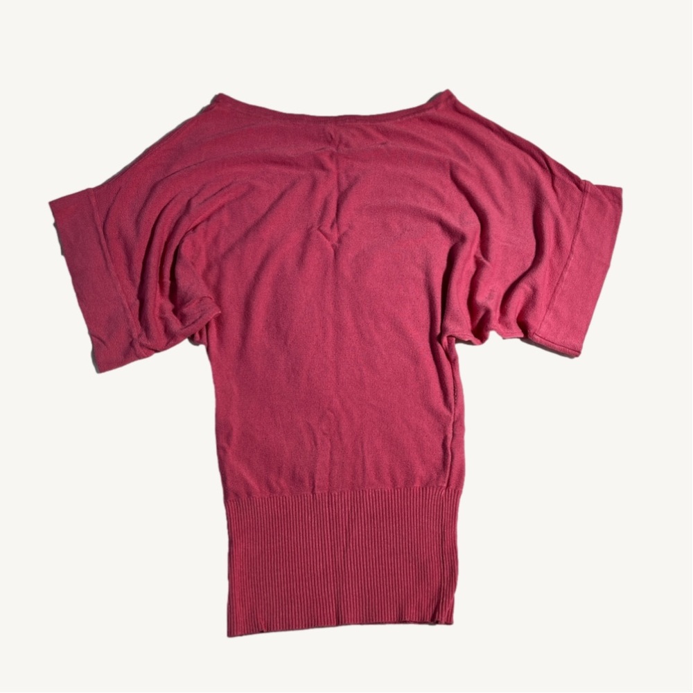 Costa Blanca Pink Short Sleeve Light Knit Top Size Small